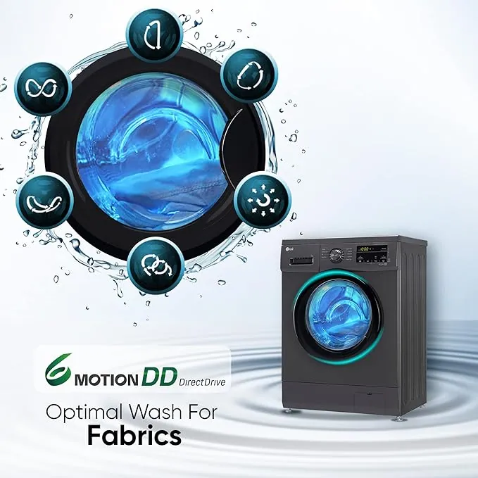 LG Front Load Fully Automatic Washing Machine 7 KG (FHM1207ADMB-Middle Black)