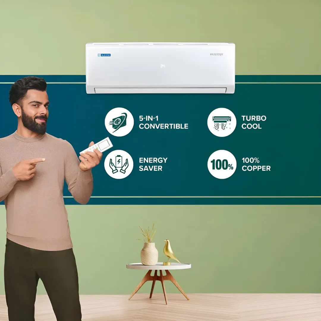 Blue Star Air Conditioner 1.5 Ton 5 Star Inverter Spit AC (IC518PNU)