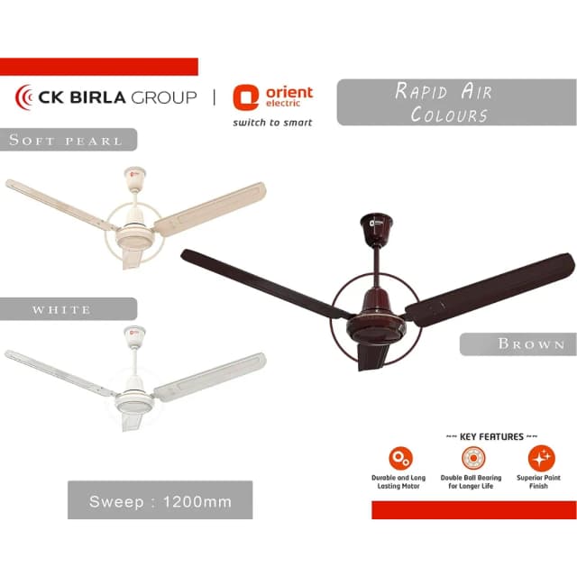 Orient Electric Rapid Air (1200 MM) Brown Ceiling Fan