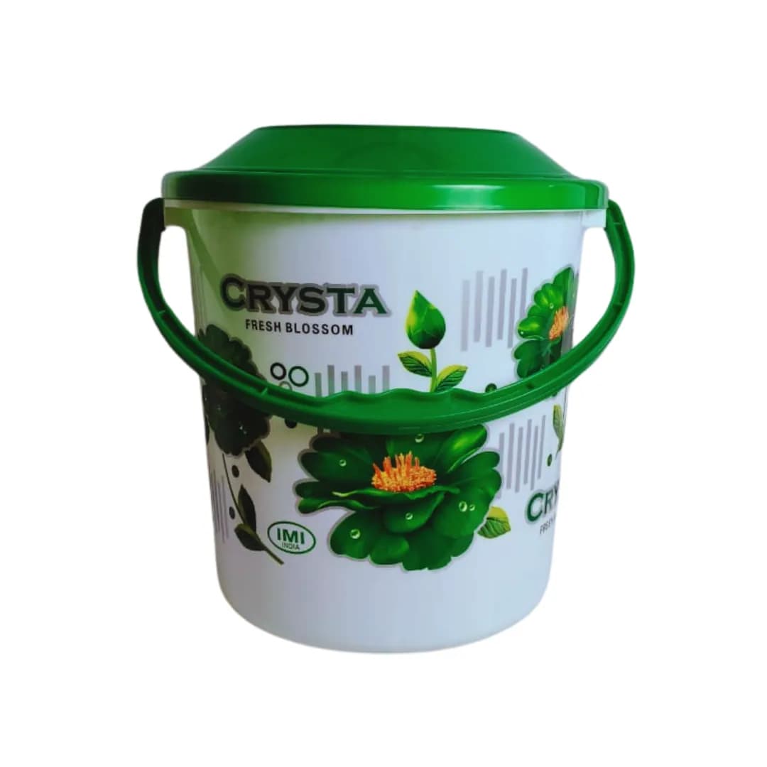 IMI Crysta Fresh Blossom Flower Design Bucket Green