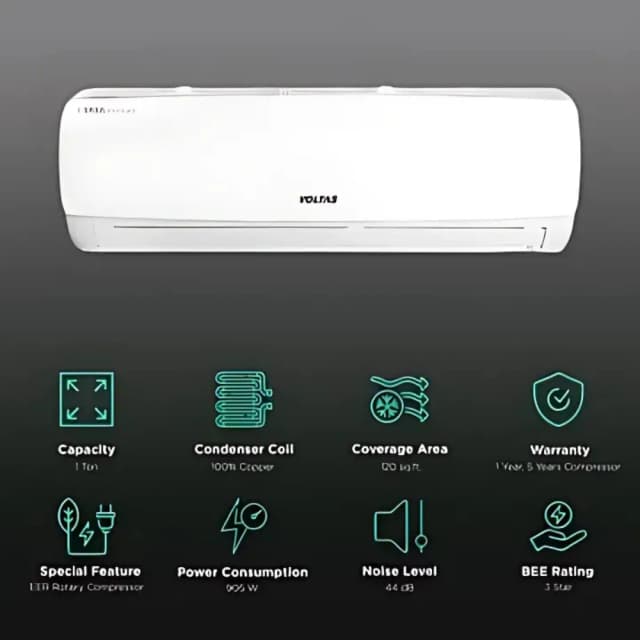 VOLTAS Vectra Elegant Air Conditioner 1 Ton Split AC