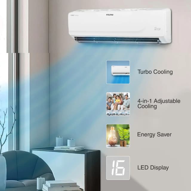 Voltas Vectra Platina Air Conditioner 1.5 TonInverter Split AC White