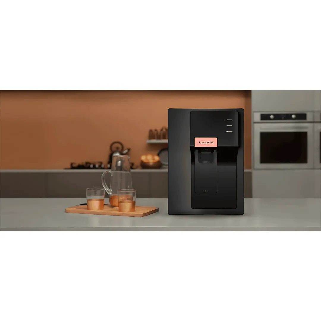 Aquaguard Neo Copper RO+UV + TA Adjuster Copper Water Purifier Black 6 Ltr