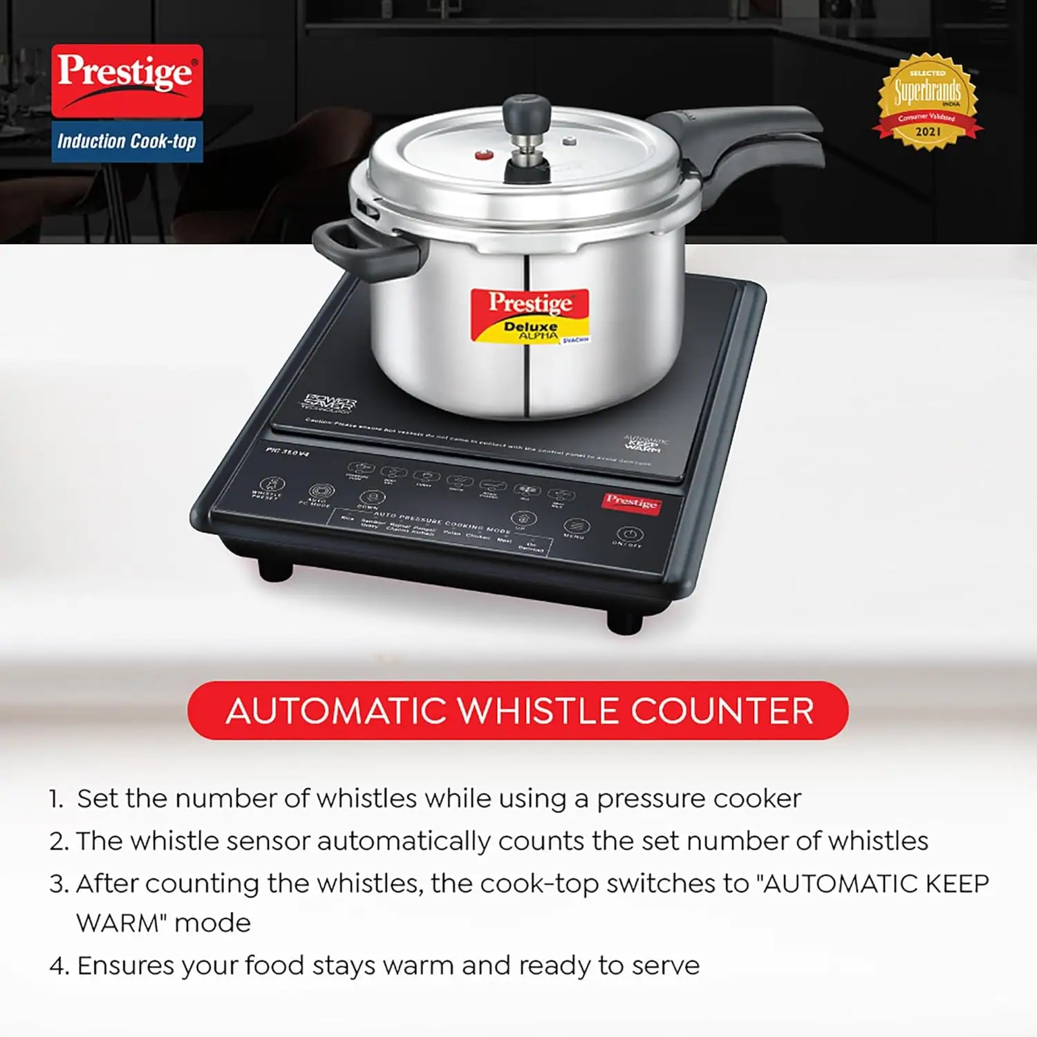Prestige PIC 31.0 V4 Induction Cooktop 2000 W Black