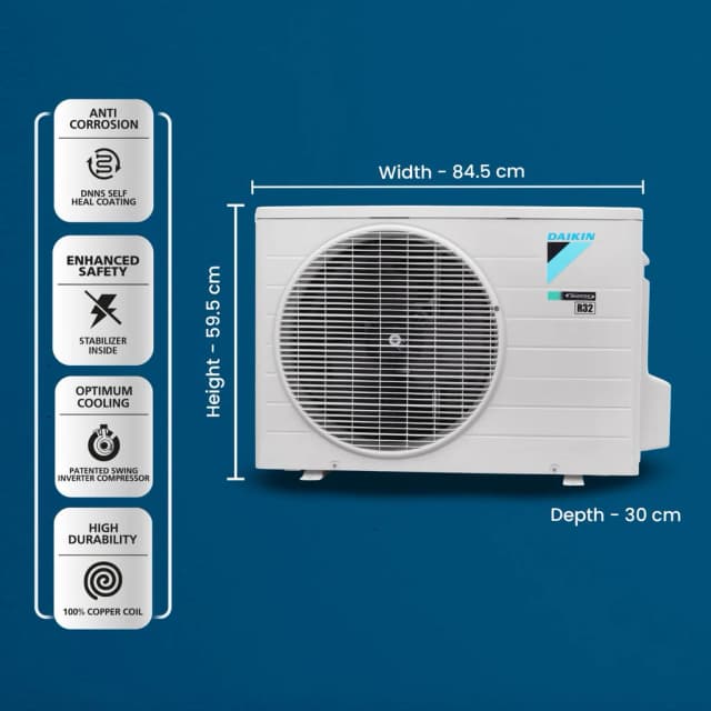 Daikin FTKU50UV16VF Air Conditioner 1.5 Ton 5 Star Inverter Spit AC