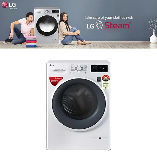 LG Front Load Fully Automatic Washing Machine 6 KG (FHT1006ZNW-Blue White)