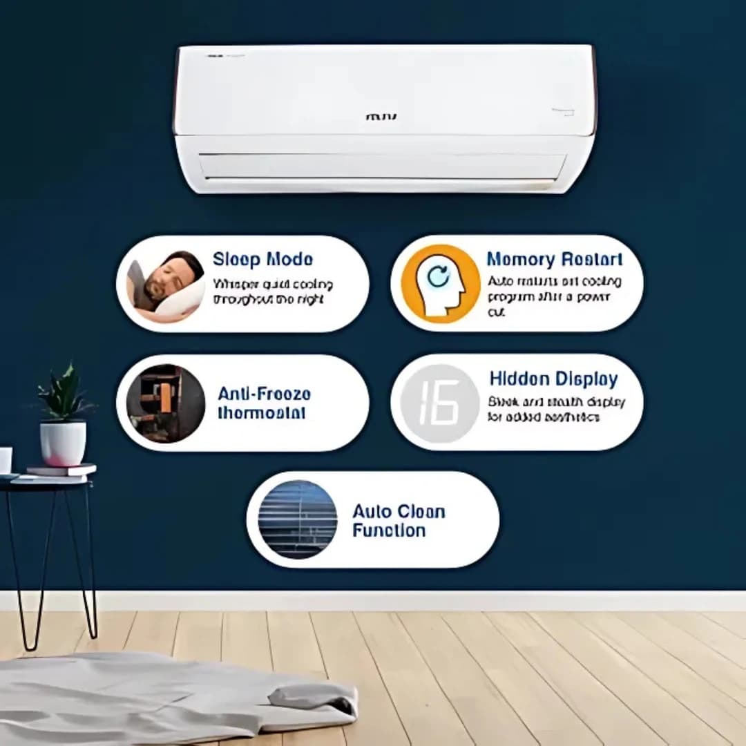 VOLTAS Vectra Eden Air Conditioner 1.5 Ton Inverter Split AC White