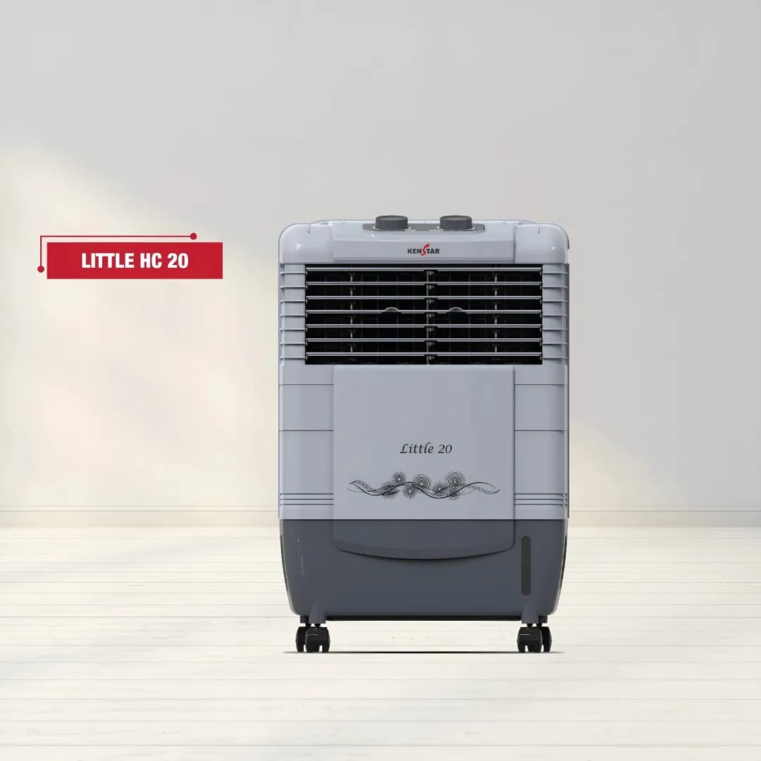 ‎Kenstar LITTLE HC 20 Ltr Personal Air Cooler Honey Comb Pad Grey & Dark Grey