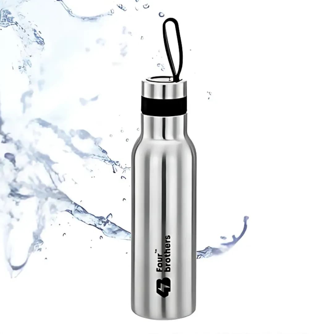 Four Brothers Pluto Stainless Steel Water Bottle 1000 ML Silver