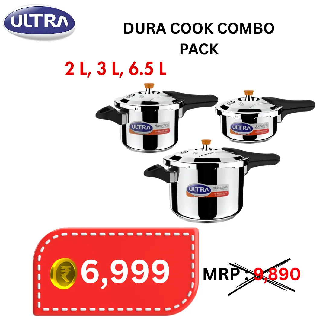 Ultra Combo Set ( Duracook Stainless Steel Induction Cooker 2 L,3L,6.5L )
