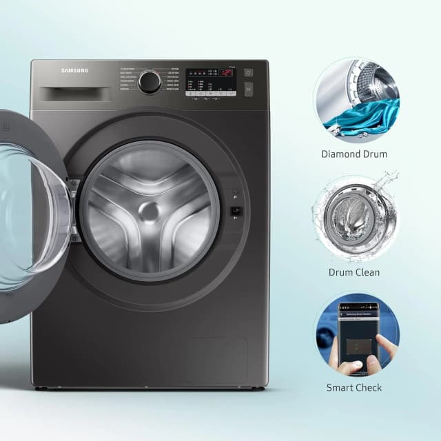 Samsung Front Load Fully Automatic Washing Machine 9 KG (WW90T4040CX-Inox)