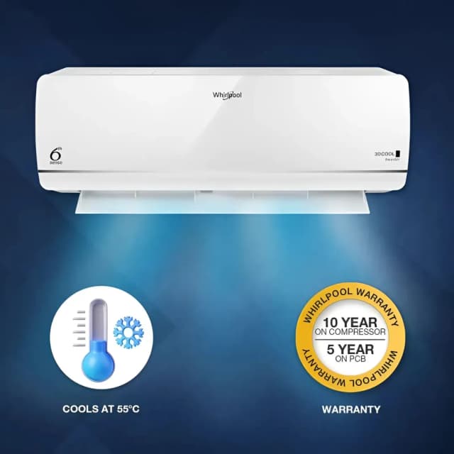 Whirlpool 3D Cool 1.5 Ton 5 Star Inverter Xpand Split Air Conditioner (S5M2PBO)