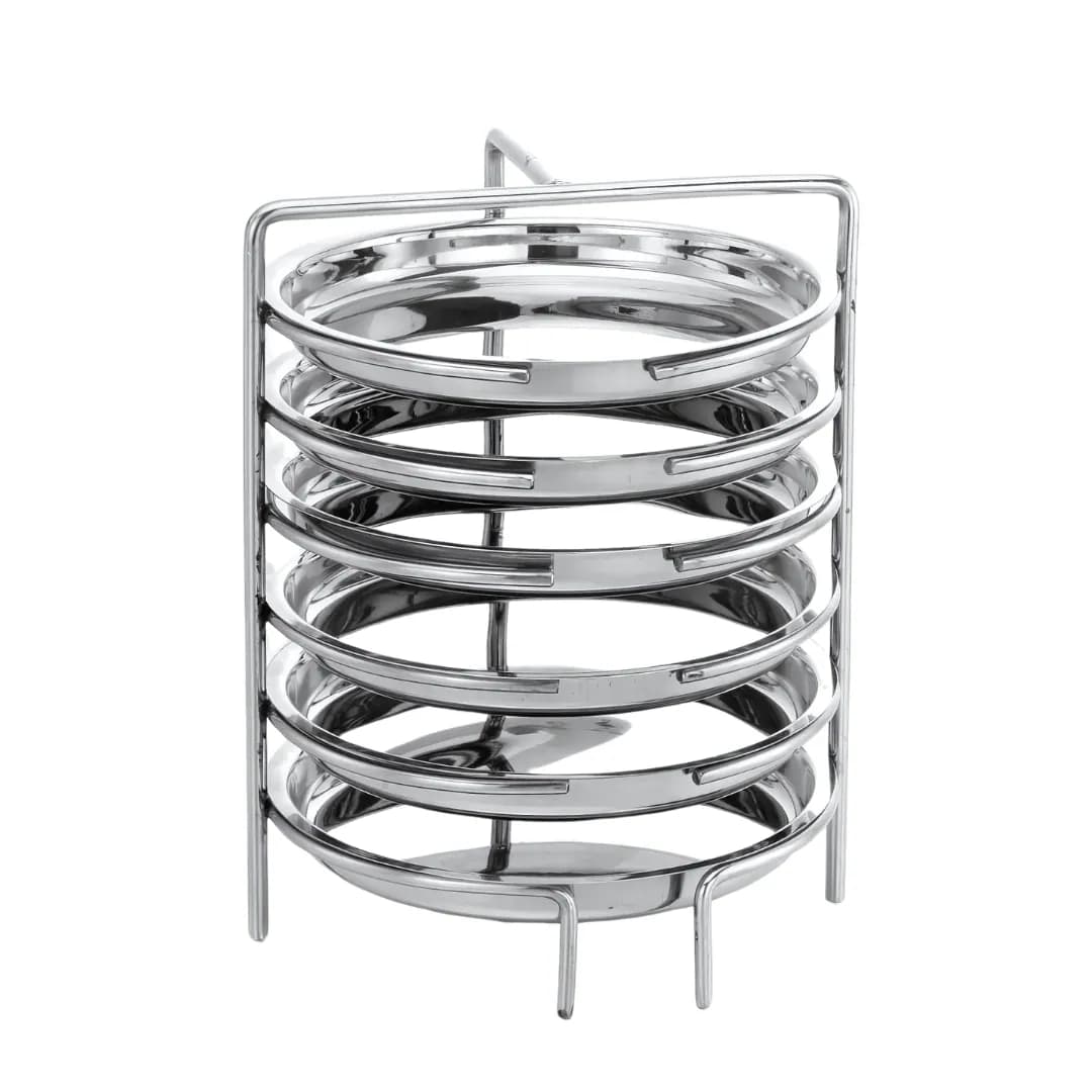 Four Brothers Dhokla & Thatu Stand Stainless Steel Steamer 6 Plate