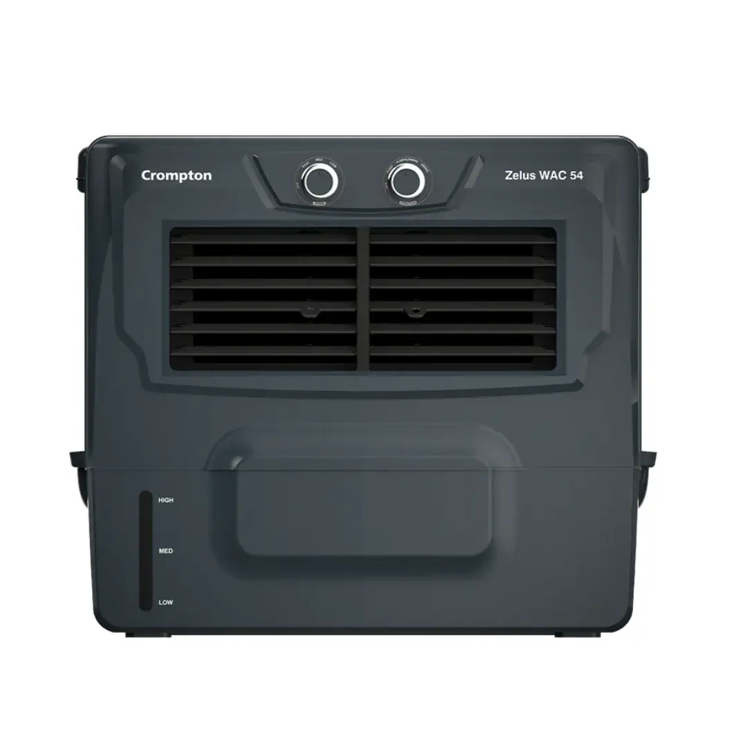 Crompton Zelus WAC 54 Ltr  Paddy Straw Grey Air Cooler + Free Trolley Stand