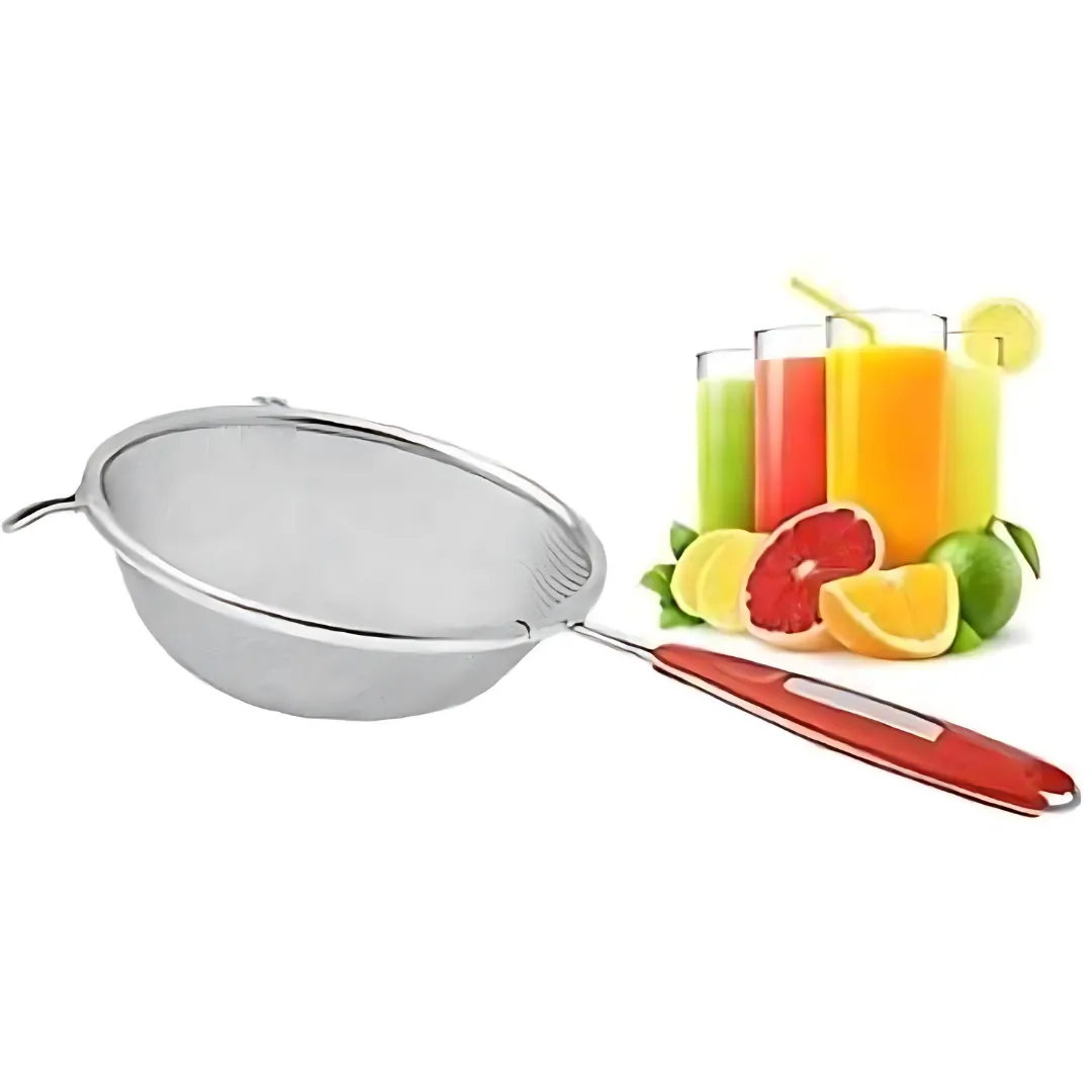 Ganesh Juice & Soup Small Strainer Stainless Steel Red