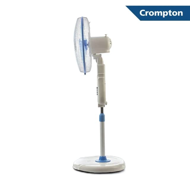 Crompton High Flo Neo (400 MM) White With Ink Blue Pedestal Fan