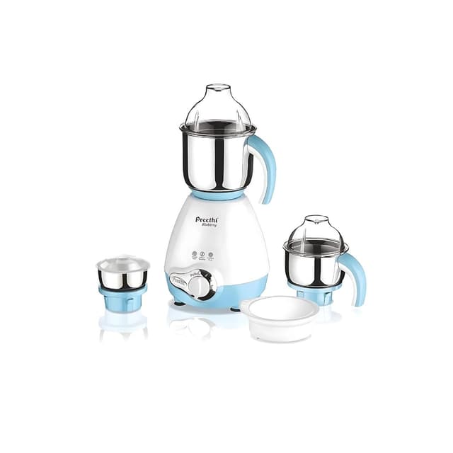 Preethi Bluberry 750 W Mixie White 3 Jar (MG-209)