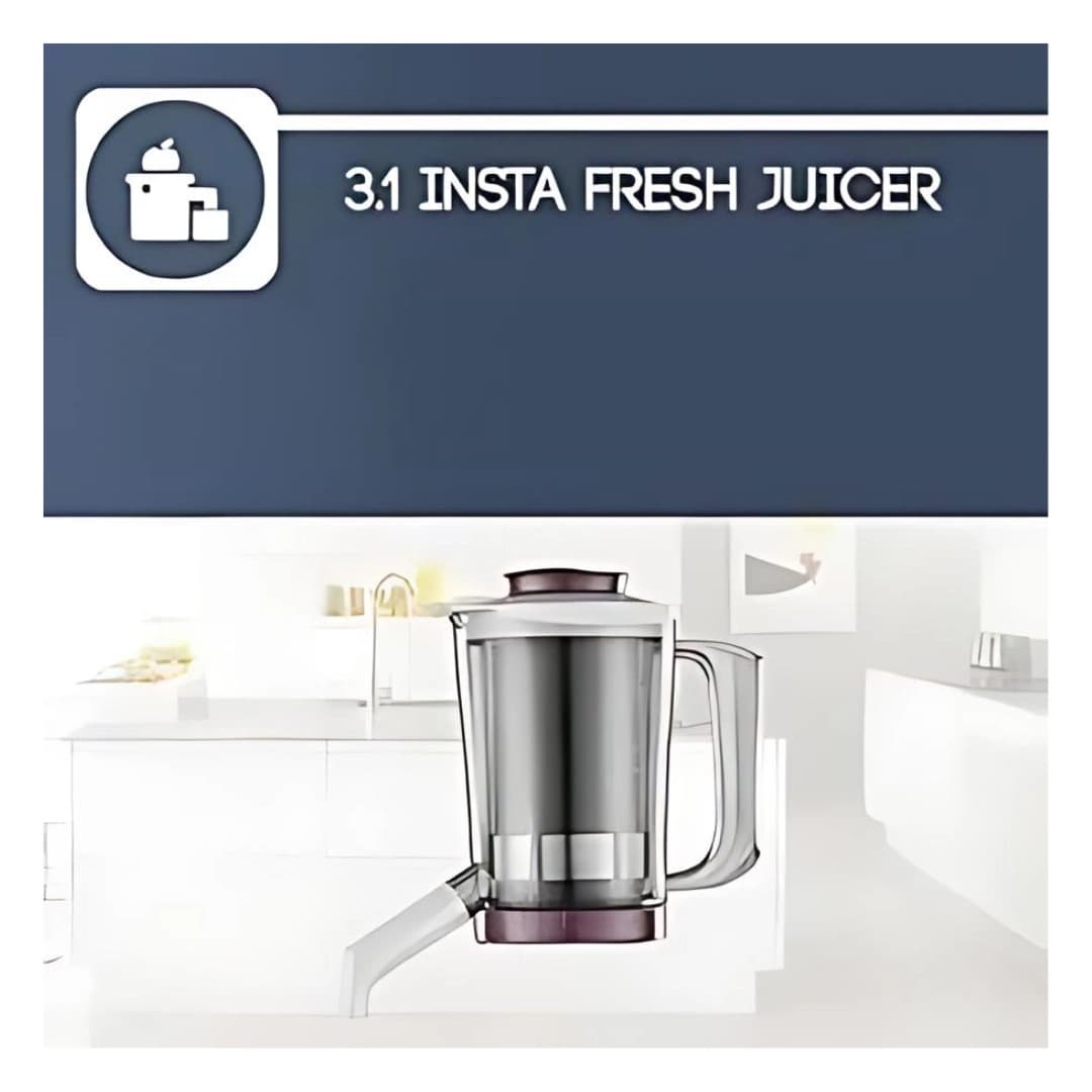 Preethi Taurus 750 W Mixie White And Dark Violet 4 Jars
