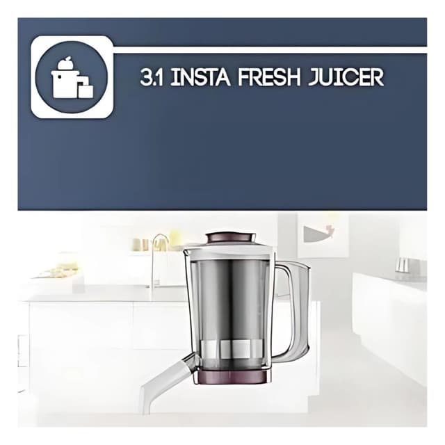 Preethi Taurus 750 W Mixie White And Dark Violet 4 Jars